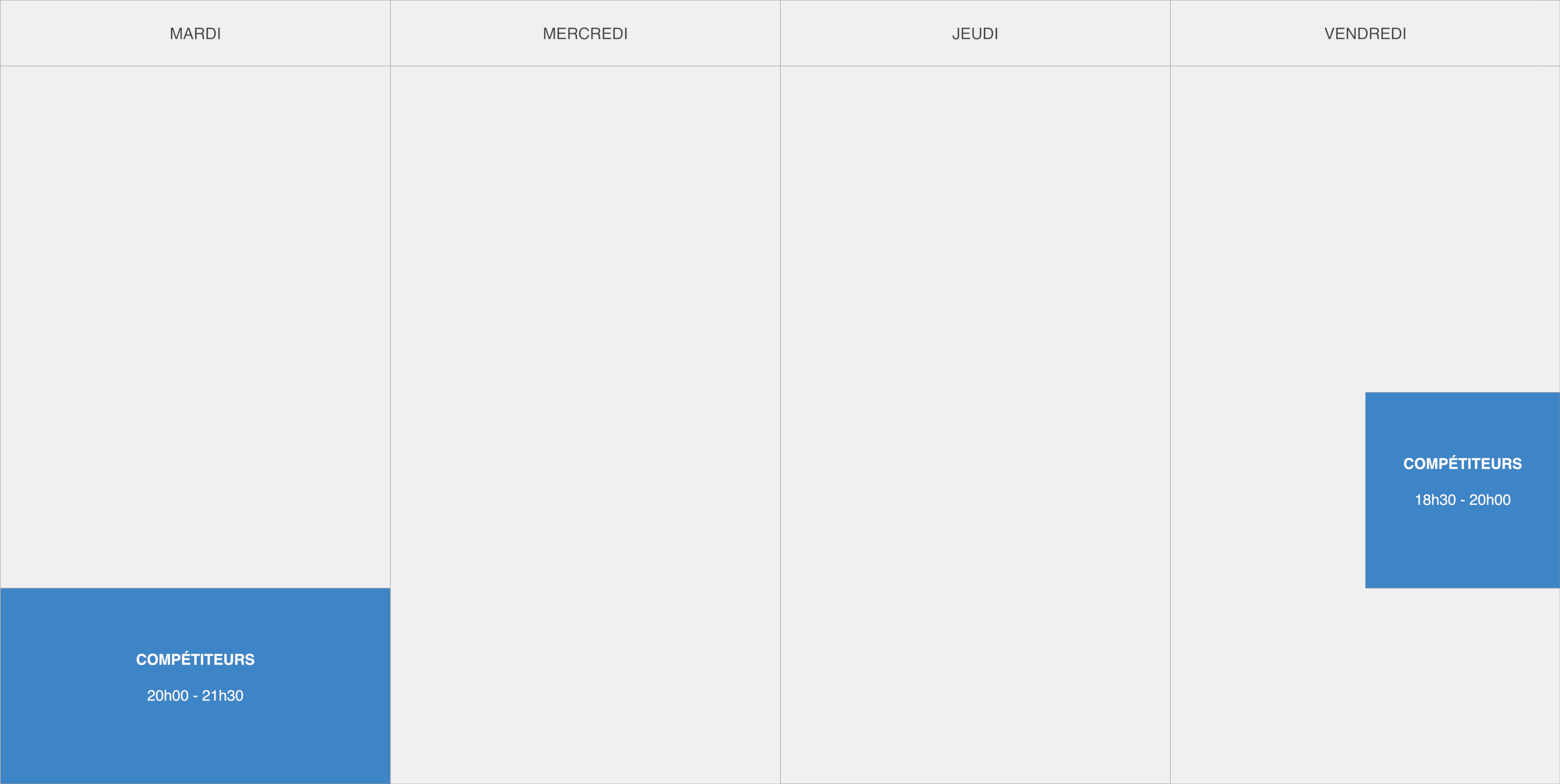 PLANNING - COMPETITEURS 2025-2026